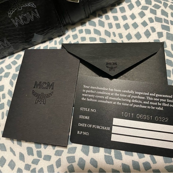 Authentic MCM Boston Bag with bag charm - Picture 16 of 16